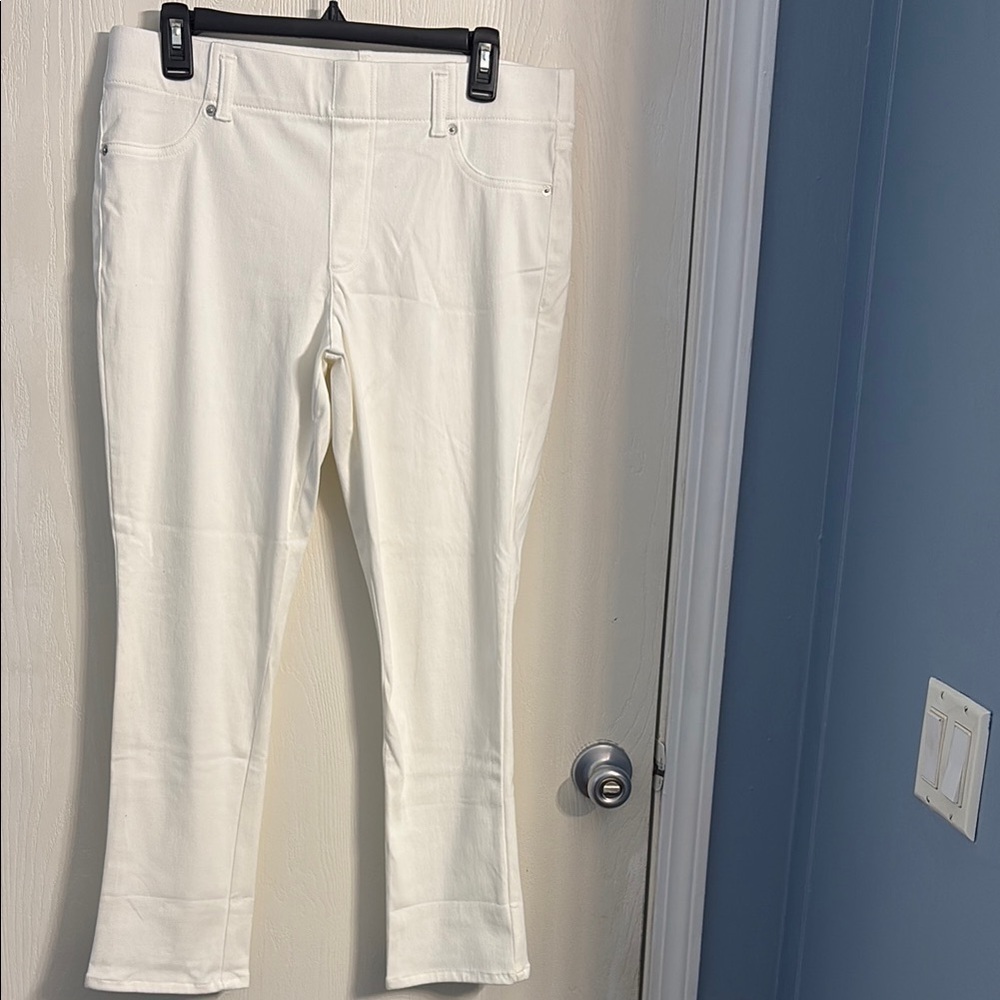 Mixit White Straight Leg Pants with Smooth Waistband